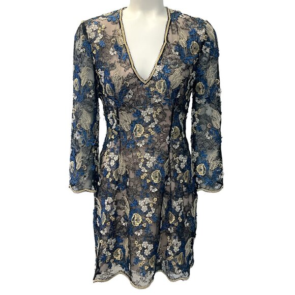 La Perla Blue / Black Lace Dress - Picture 1 of 4